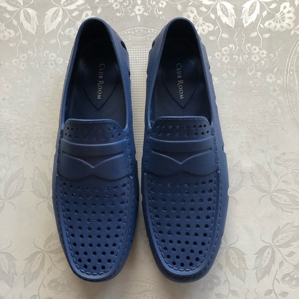 Club Room Atlas Perforated Men's Size 13 EVA Foam Blue Driver Loafers Shoes